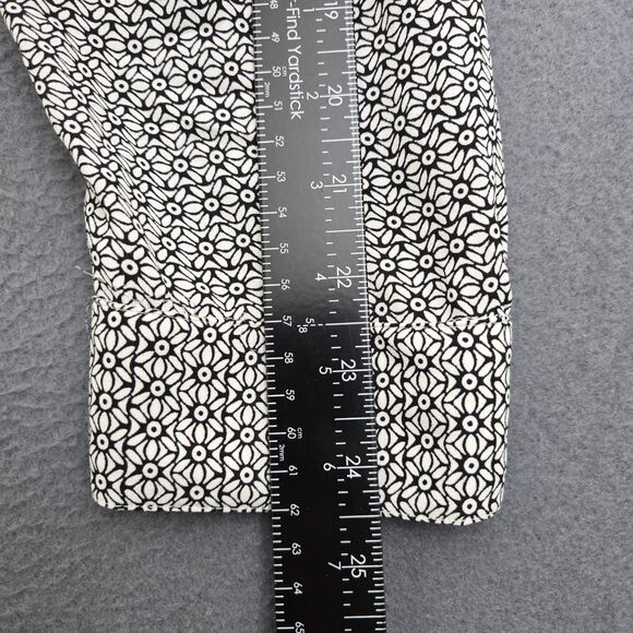 Ann Taylor LOFT Women XL Geometric Long Sleeve V Neck Tunic Blouse - Picture 12 of 12